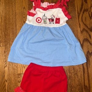 Target Red and Blue Toddler Dress Set
